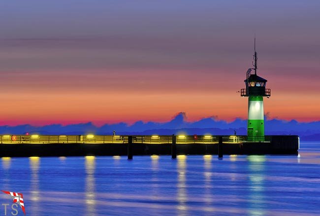 Mole Travemünde zum Sonnenaufgang